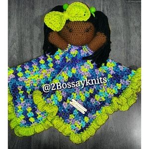 Handmade lovey security blanket doll